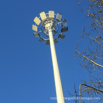 20m high mast light pole with raising and lowering device